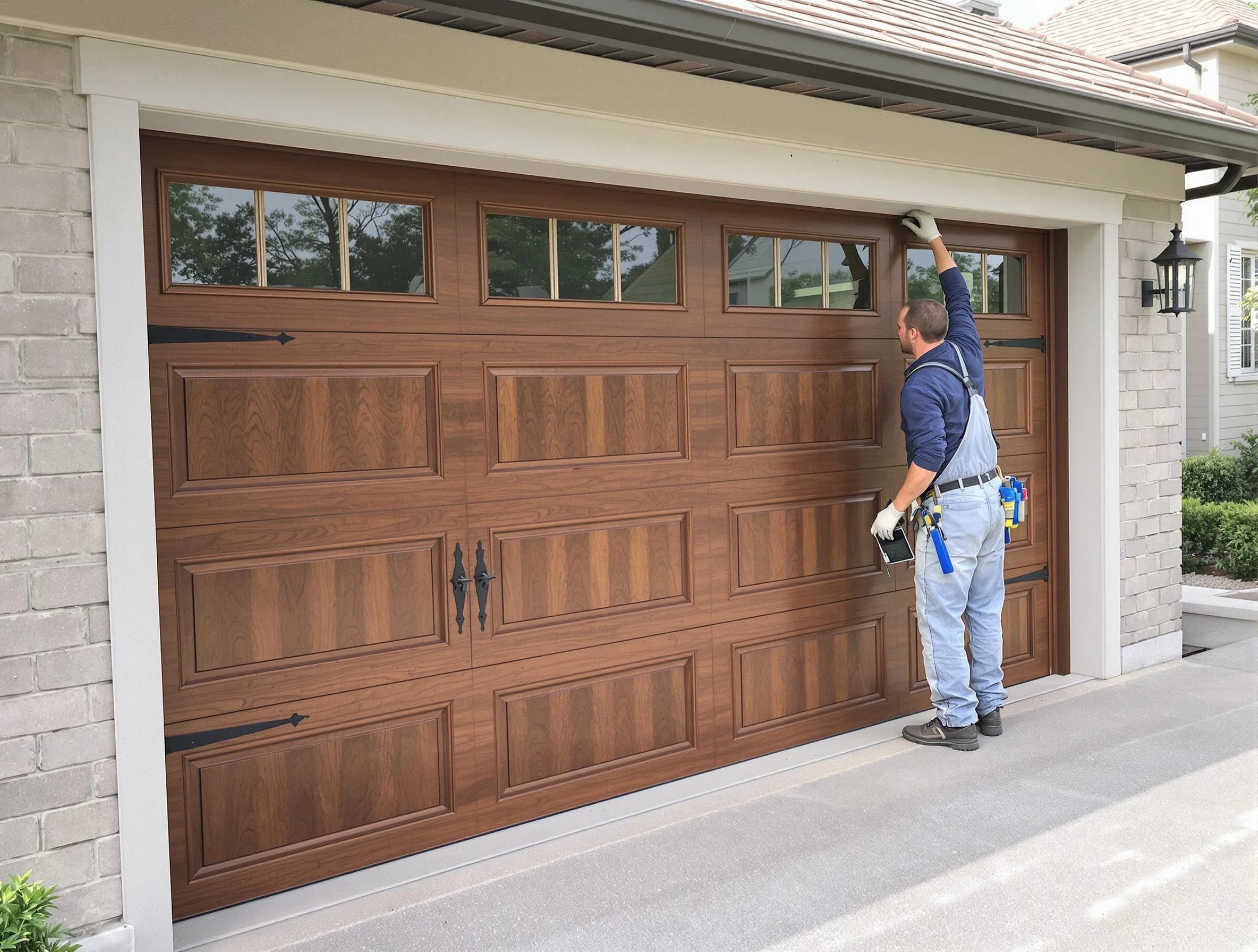 Custom garage door showcase by Calera Garage Door Repair in Calera