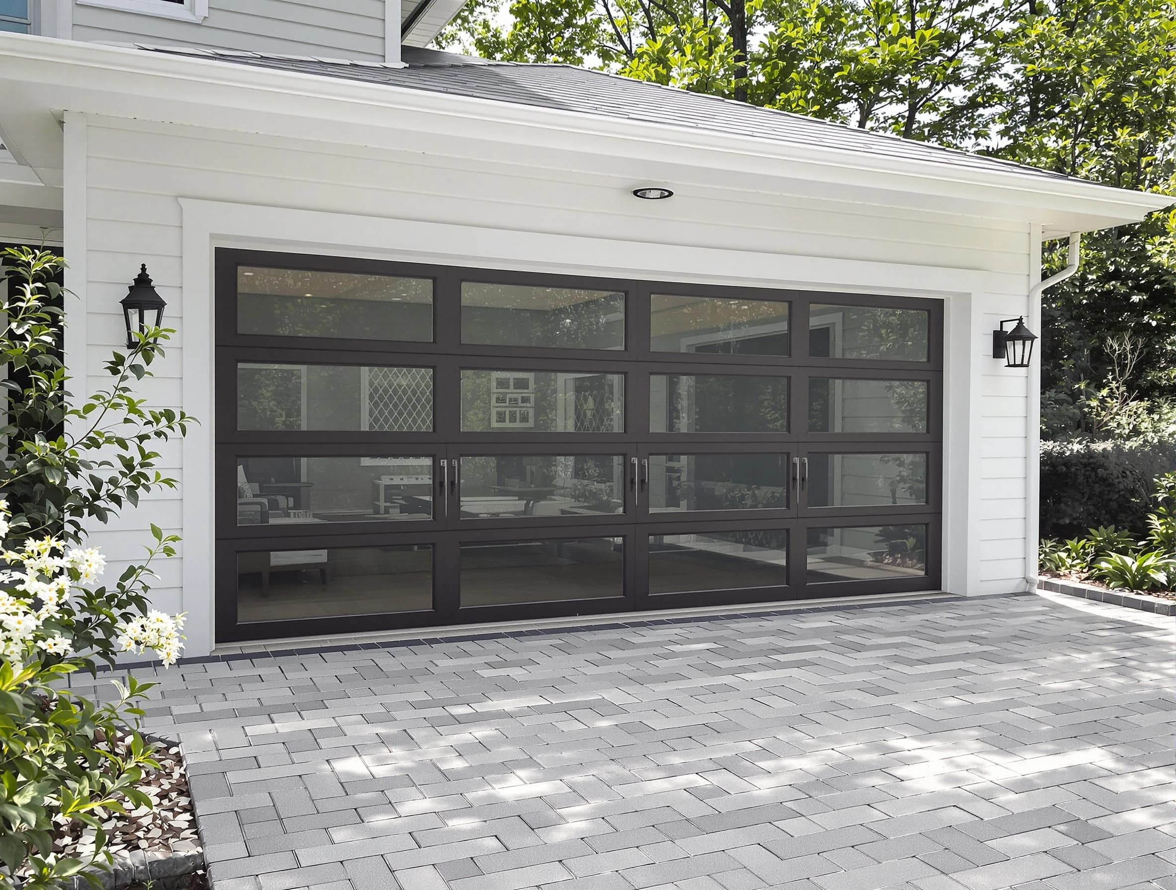 Calera Garage Door Repair design specialist presenting custom garage door options to Calera homeowner
