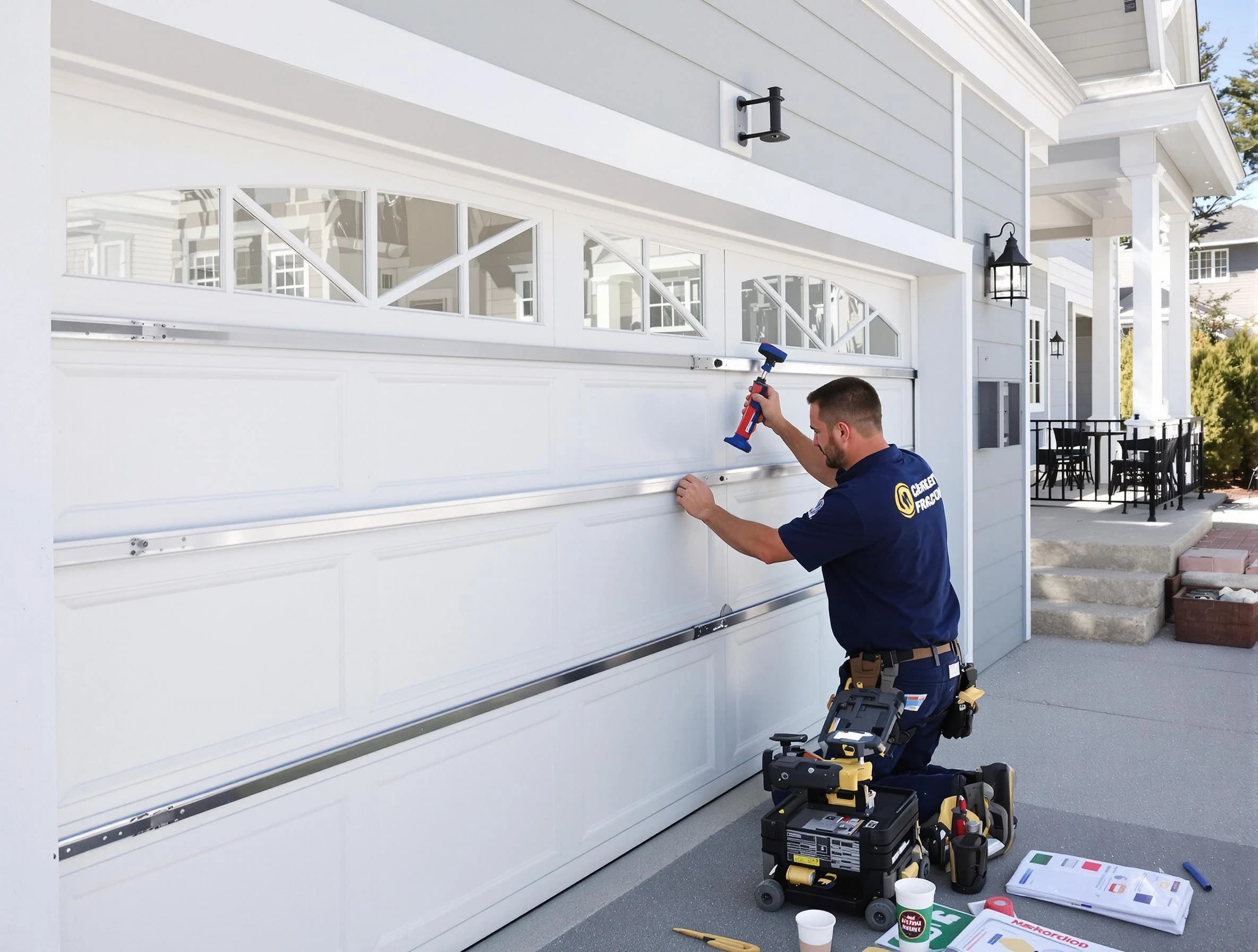 Professional garage door installation by Calera Garage Door Repair in Calera