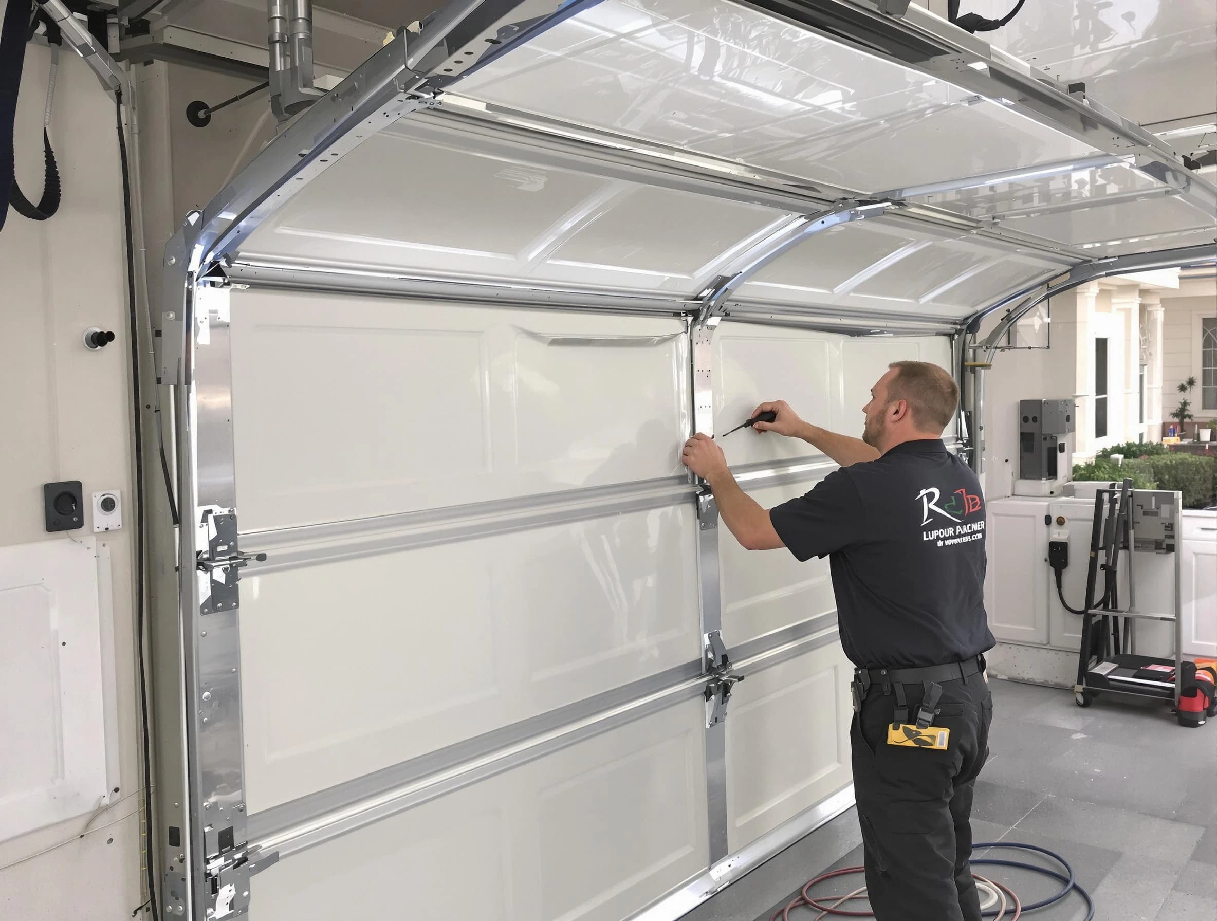 Calera Garage Door Repair professional performing panel repair in Calera