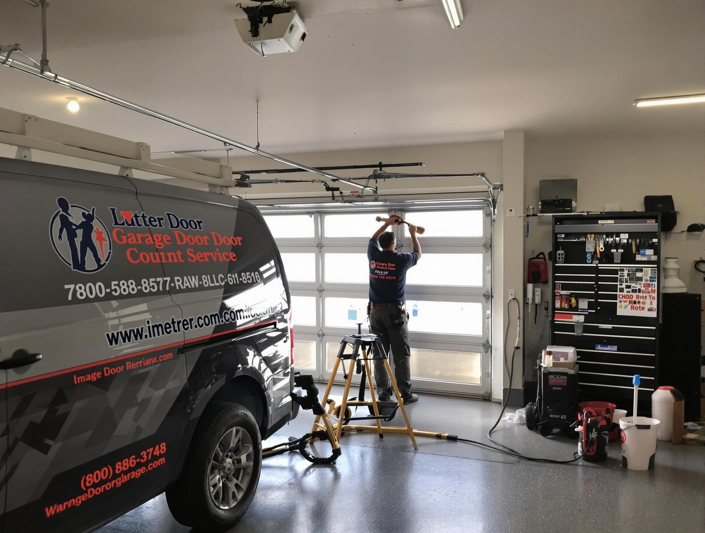 Calera Garage Door Repair team performing same-day garage door repair in Calera